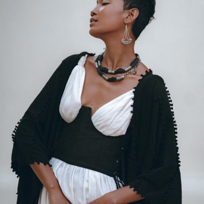 Black Poncho Robe Boho Cape For Women Prom