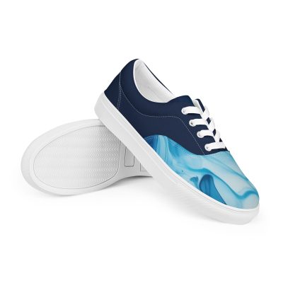 Men S Dark Blue Watercolor Sneakers