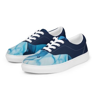 Men S Dark Blue Watercolor Sneakers