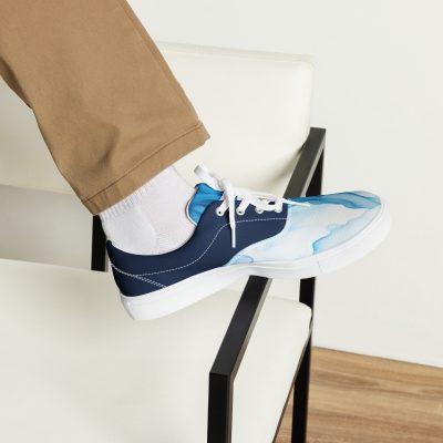 Men S Dark Blue Watercolor Sneakers