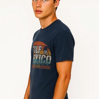 Gulf Of Mexico T Shirt: Retro Sunset Beach