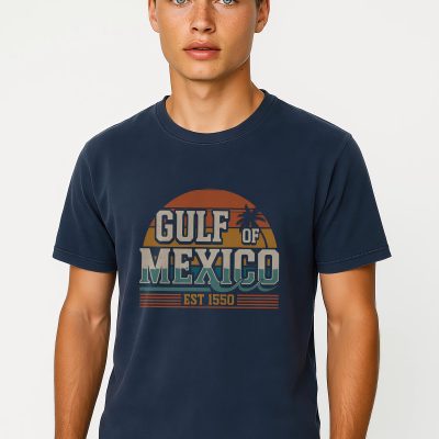 Gulf Of Mexico T Shirt: Retro Sunset Beach