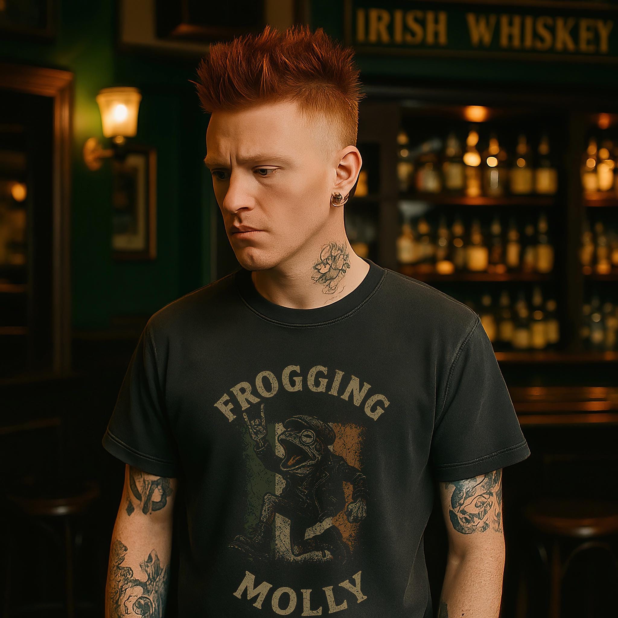 Vintage Irish Punk Frog T Shirt: Frogging Molly