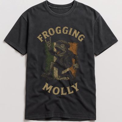 Vintage Irish Punk Frog T Shirt: Frogging Molly