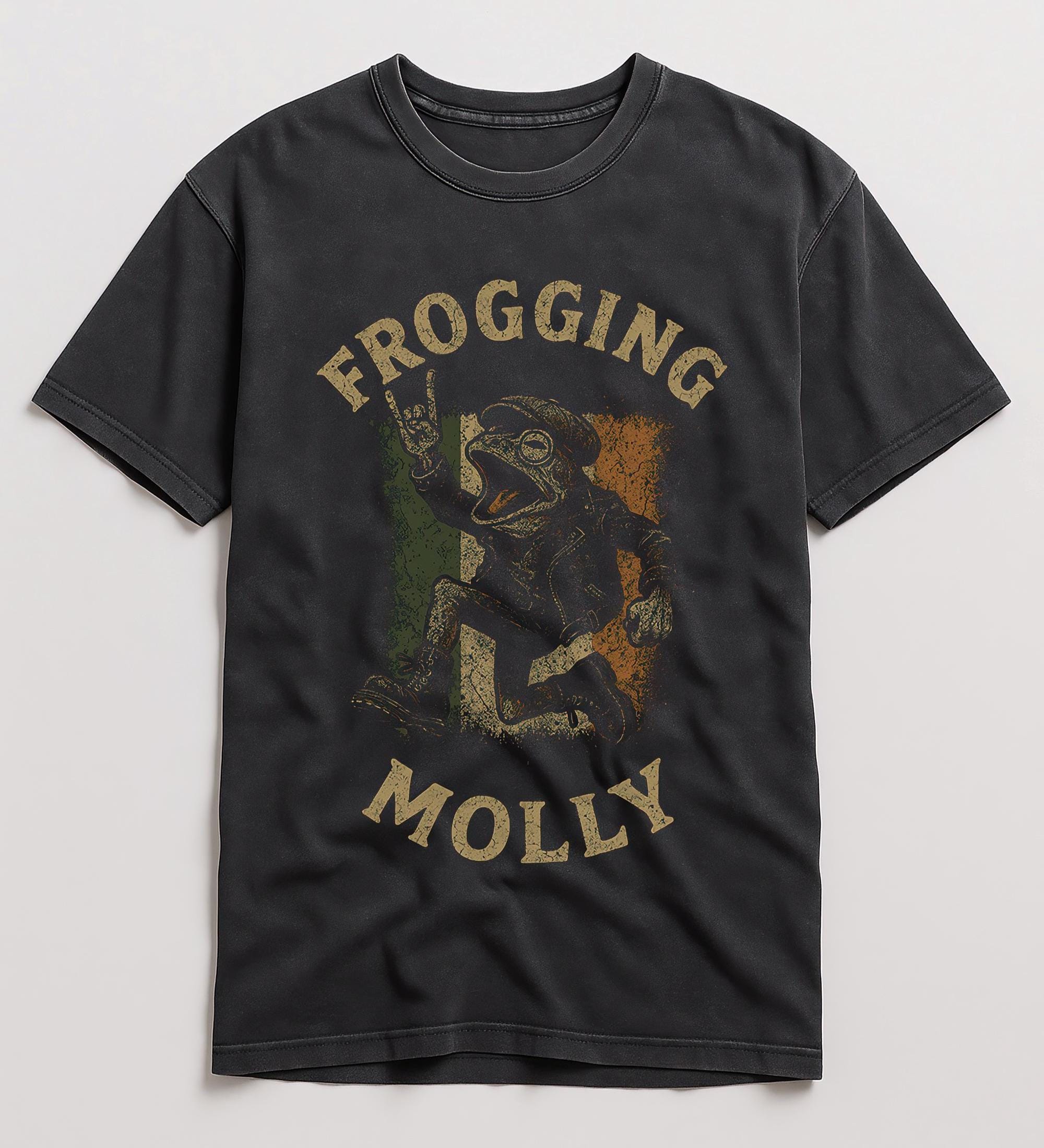 Vintage Irish Punk Frog T Shirt: Frogging Molly