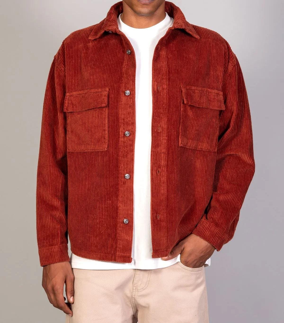 Men's Corduroy Jacket: Retro Casual Cotton Winter Coat