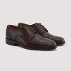 Men's Brown Leather Wingtip Brogue Dress Shoes Formal