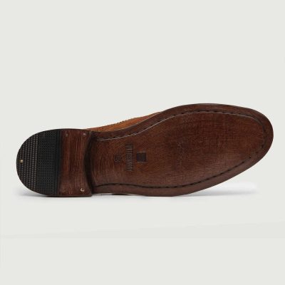 Men's Suede Captoe Oxfords: Classic Brogue Dress Shoes