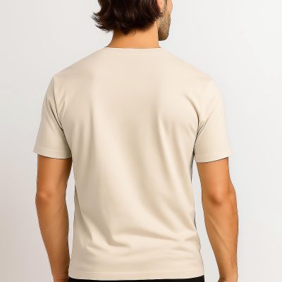 Vintage Skull Headphones T Shirt: Ivory Pigment Dyed