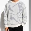 Men's Brushstroke Sweater: Abstract Knit Pullover