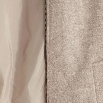 Men's Beige Wool Blend Jacket Minimalist Winter Coat